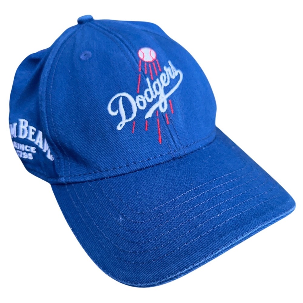 Los Angeles Dodgers Jim Beam Hat Blue Adjustable MLB Baseball Cap Promo